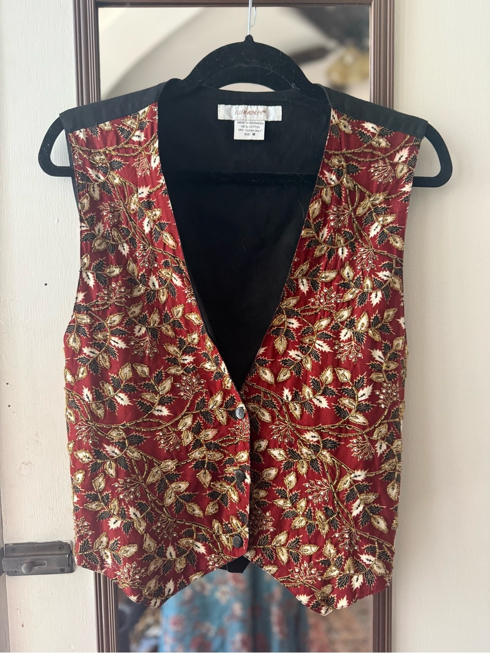 Ellen Ashley Women’s Floral Beaded Whimsigoth Vest